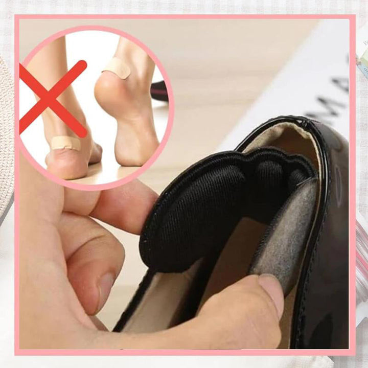 Smärtlindrande självhäftande hälkudde för skor unisex i beige, svart och rosa, motverkar skoskav, flera färger.