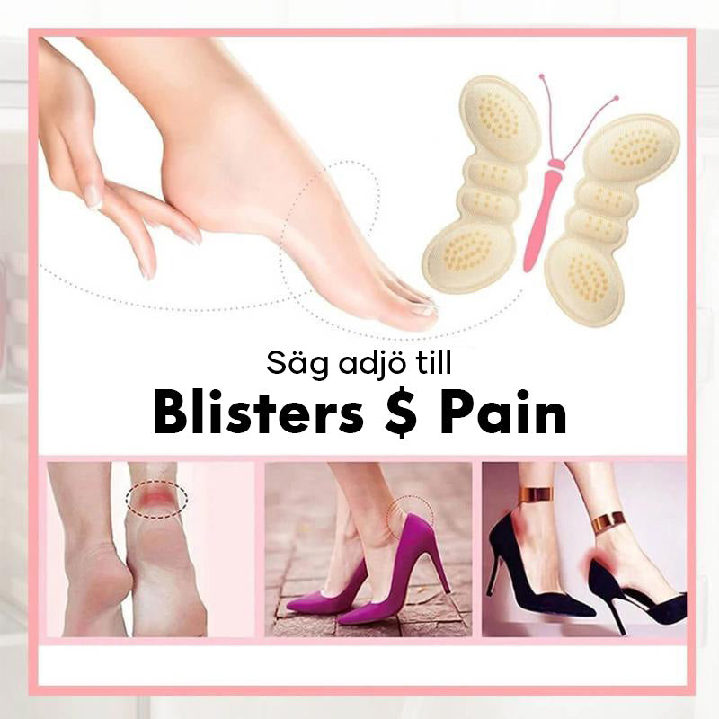 Smärtlindrande självhäftande hälkudde för skor unisex i beige, svart och rosa, motverkar skoskav, flera färger.