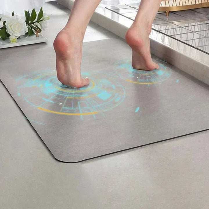 Halkfri badrumsmatta av kiselgur med minimalistisk design för badrummet