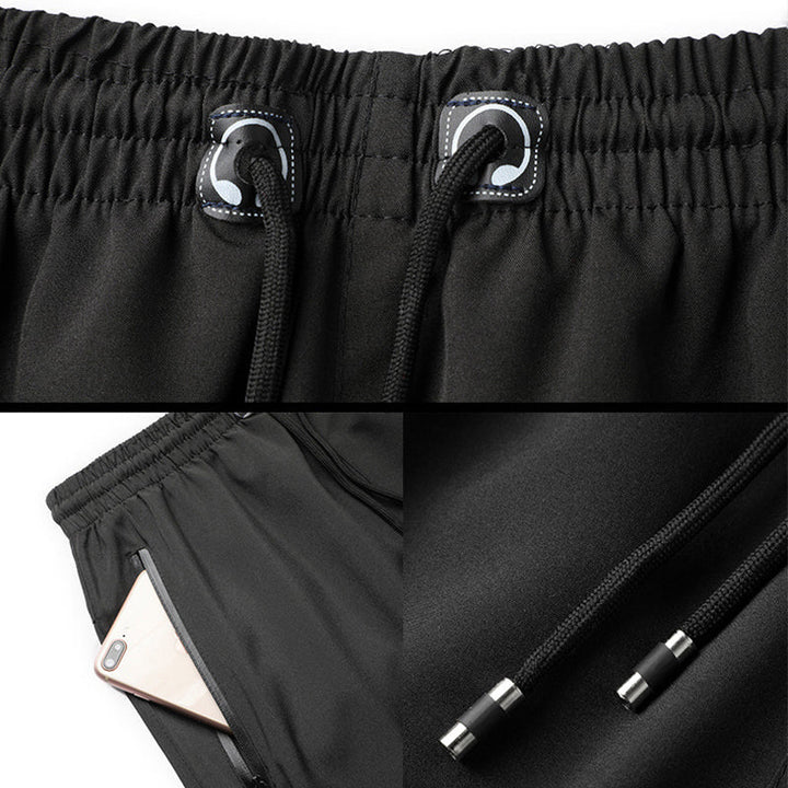 "Snabbtorkande herrshorts för stranden med sportlinjeformad design, fantastisk elasticitet och ventilerande material."