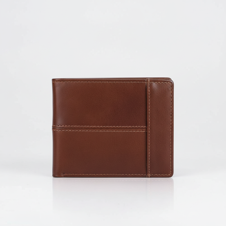Klassisk bifold herrplånbok i läder, en stilren accessoar som passar till all herrmode.