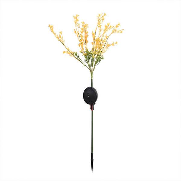 Gyllene blommönster utomhus solcellsljus, 65 cm högt, lyser upp trädgården, IP65 vattentät.