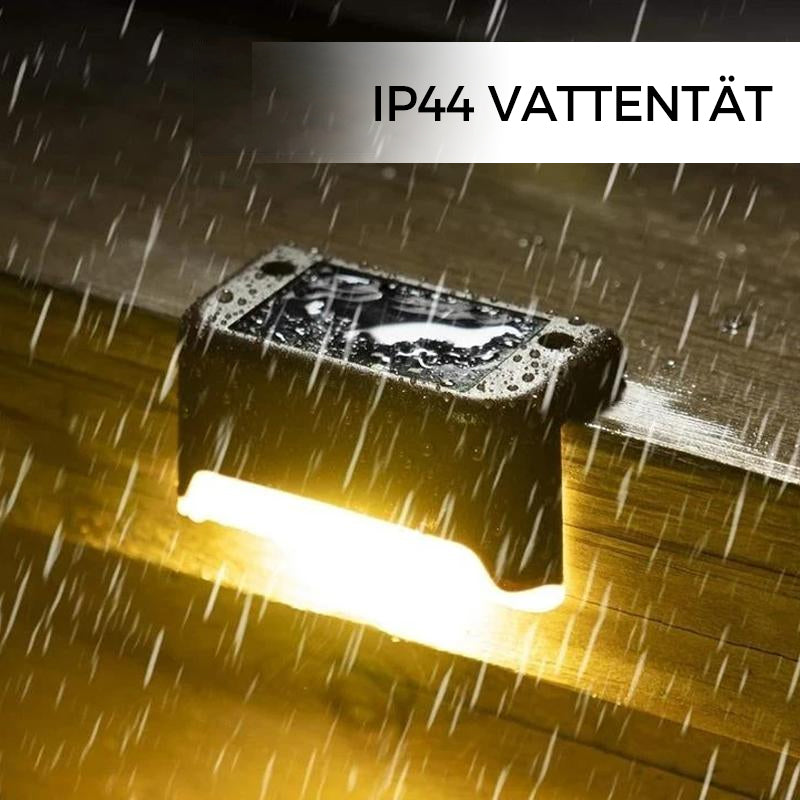 Soldrivna vattentäta utomhuslampor med varmt sken, stilren design för trädgård och uteplats, enkel installation