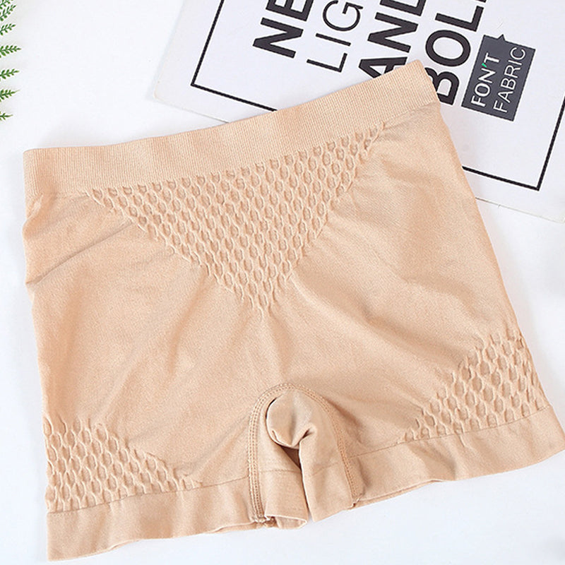 Sömlösa boxers för kvinnor i rosa med magstöd, hög midja och bekväm passform.