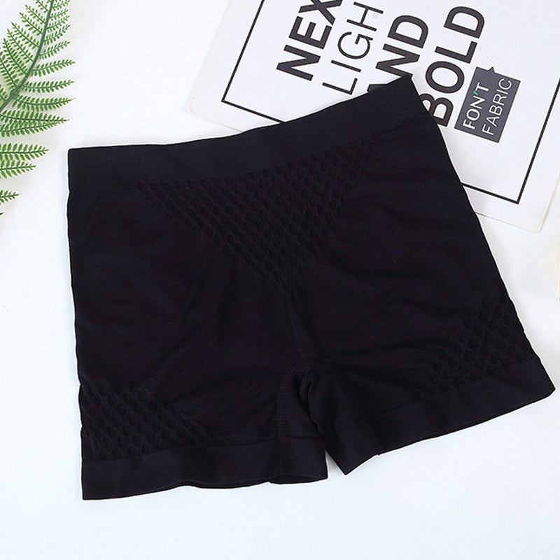 Sömlösa boxers för kvinnor i rosa med magstöd, hög midja och bekväm passform.