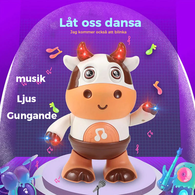 "Söt musikleksak i färgglad koform för barn, med blinkande ljus och mjuk ytfinish som främjar kreativ lek."
