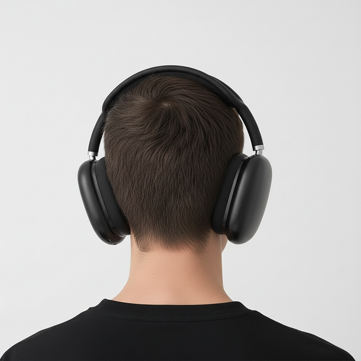 SoundEase trådlösa hörlurar med lång batteritid, perfekt för oavbruten musik och samtal hela dagen.