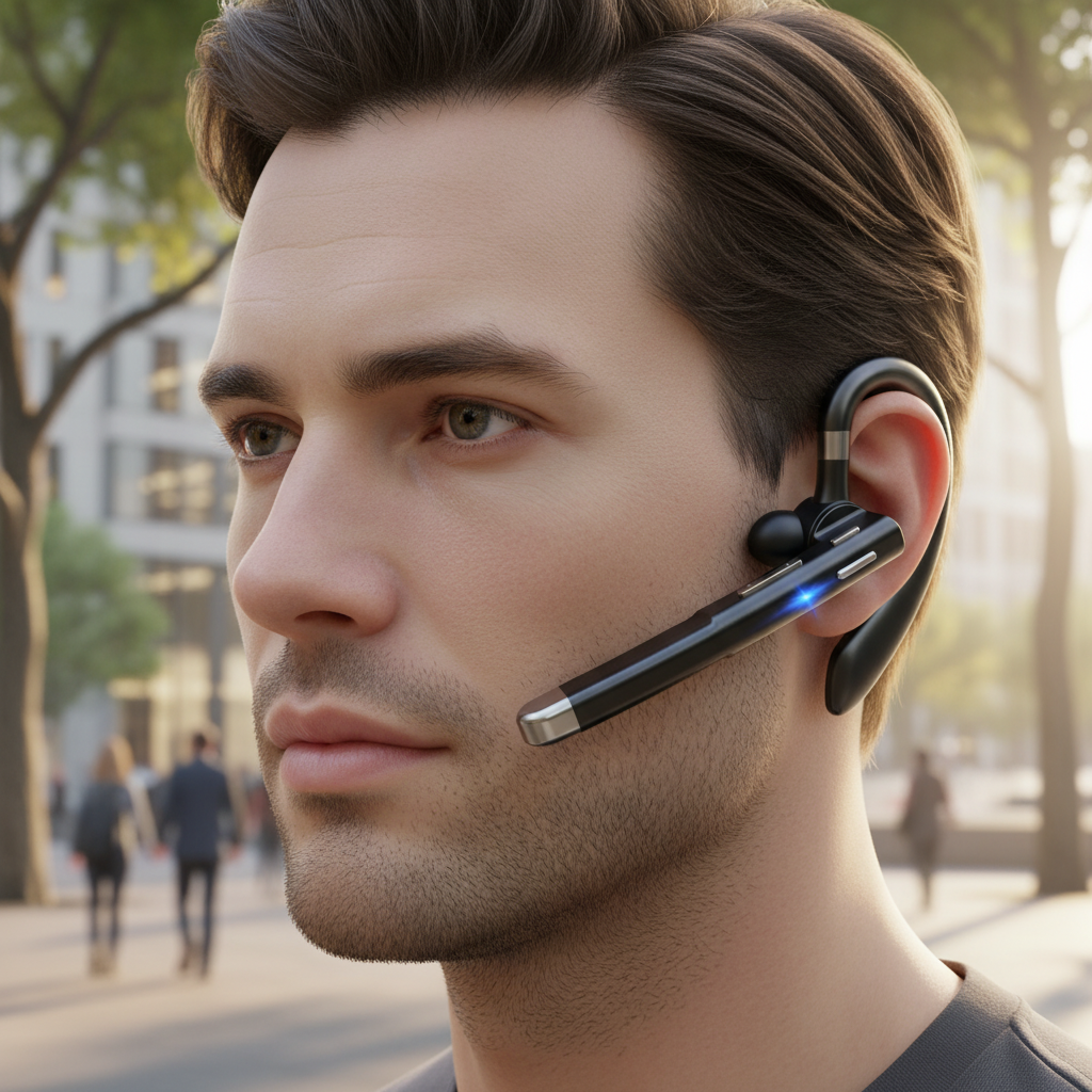 SoundMate trådlösa Bluetooth-hörlurar med mikrofon för handsfree-samtal och musik. Optimal komfort.