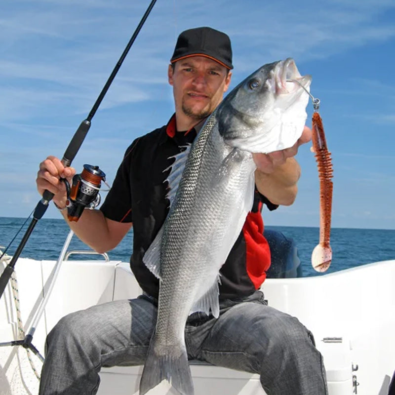 Sportfiskebete med paddelsvans för livsliknande simning, realistiska detaljer, perfekt för abborre och öring.