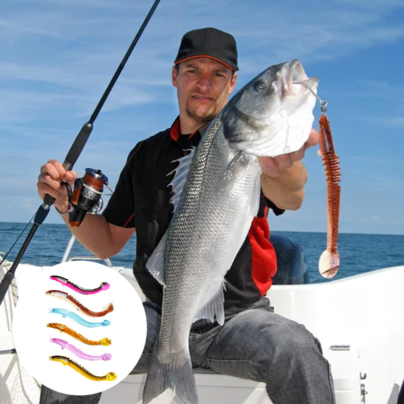 Sportfiskebete med paddelsvans för livsliknande simning, realistiska detaljer, perfekt för abborre och öring.
