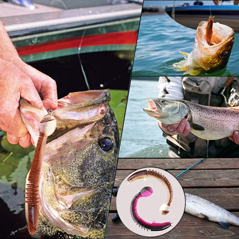 Sportfiskebete med paddelsvans för livsliknande simning, realistiska detaljer, perfekt för abborre och öring.