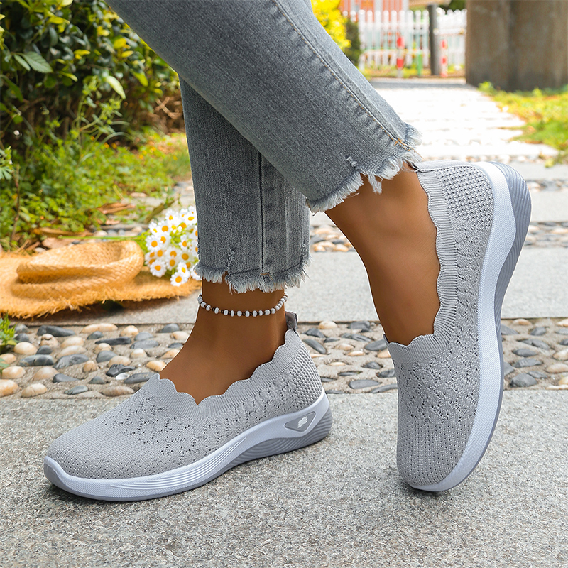 Grå dam sneaker Catherine med bekväm passform