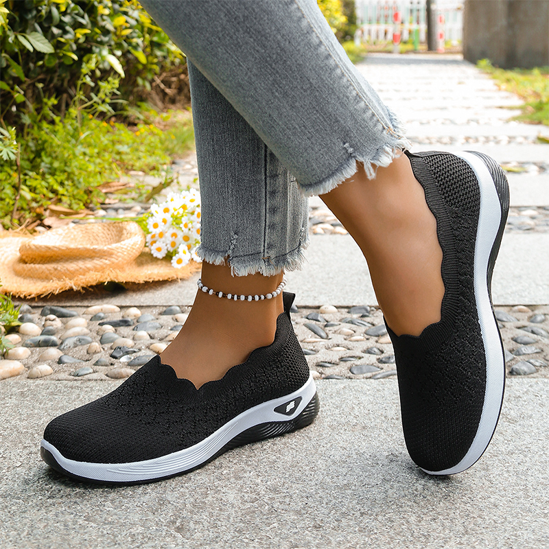 Svart dam sneaker Catherine i smidig vardagsmodell