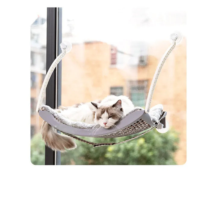 Kattmöbler: fönsterhängmatta för kattungar och vuxna katter. En egen viloplats & solplats för husdjur.