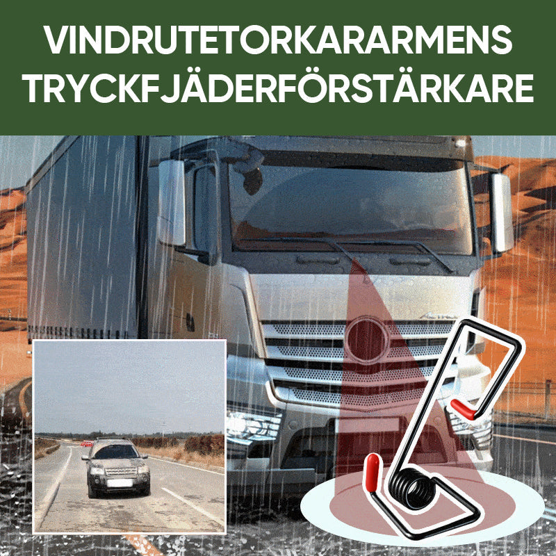 "Stark tryckfjäder booster för bilens vindrutetorkararmar ger optimal sikt i dåligt väder, kompatibel med alla bilar."
