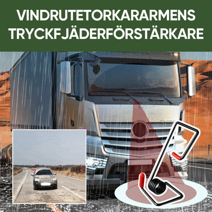 "Stark tryckfjäder booster för bilens vindrutetorkararmar ger optimal sikt i dåligt väder, kompatibel med alla bilar."