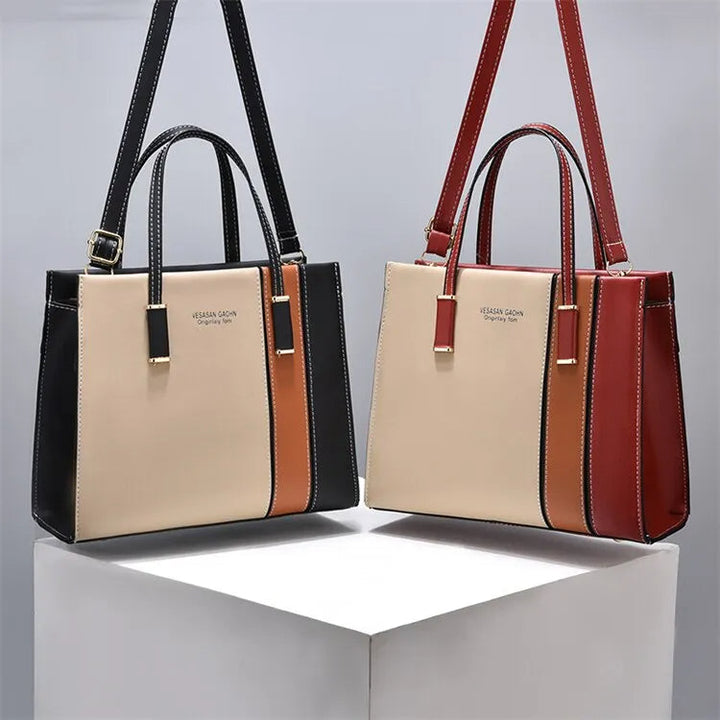 Stilfull kvinnors patchwork axelväska & crossbodyväska, perfekt för mode & vardag.