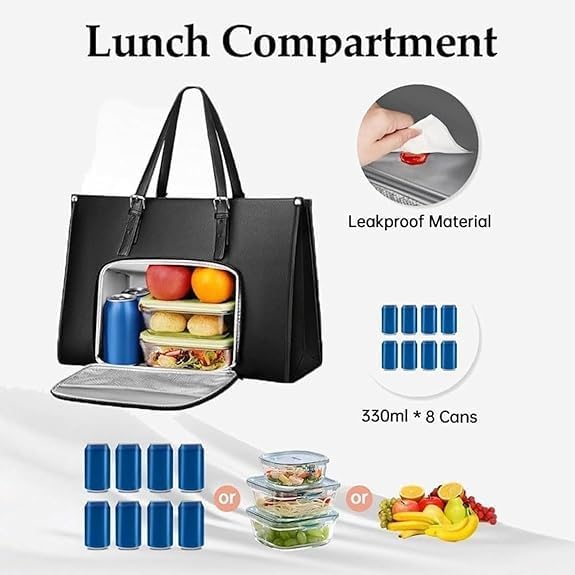 Elegant damväska, isolerad lunchväska & laptopväska i ett. Perfekt pendlarväska för stilrena kvinnor.