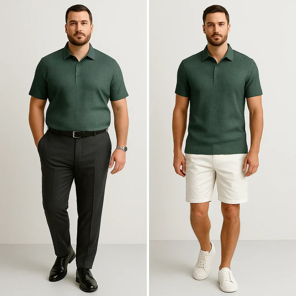 Herrpiké Oliver: Figursydd pikétröja för en modern look. Mångsidig för både arbete och fritid.