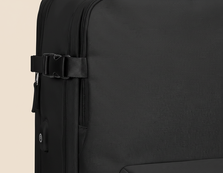 Unisex laptopväska med smarta fack för dator och alla nödvändiga tillbehör.