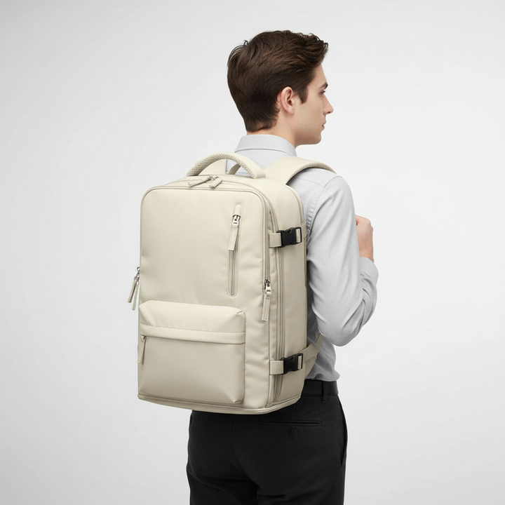 Modern kontorsväska i stilren design, passar för laptop och arbetsmaterial.