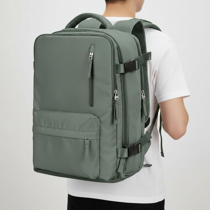 Resvänlig laptopväska med smarta förvaringslösningar för din bärbara dator.