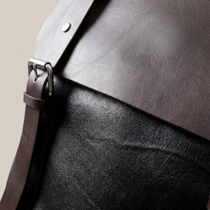 Premium vattentät läderryggsäck Velluno, unisex. Perfekt som arbetsväska eller skolväska med smart organisering.