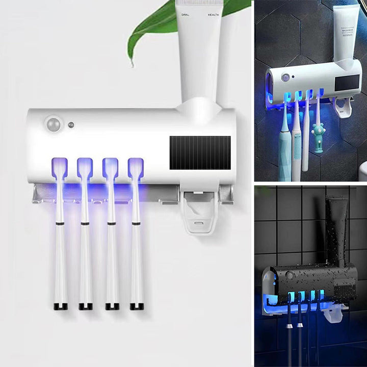 Stilren UV-tandborsthållare för sterilisering, kompaktdesign, avancerad teknologi, skyddar mot bakterier i moderna badrum.