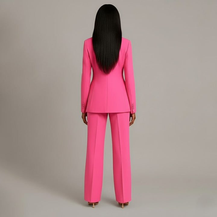Komplett outfit: kostymset med ledig kavaj & vida byxor. Komfortabel, chic & formell.