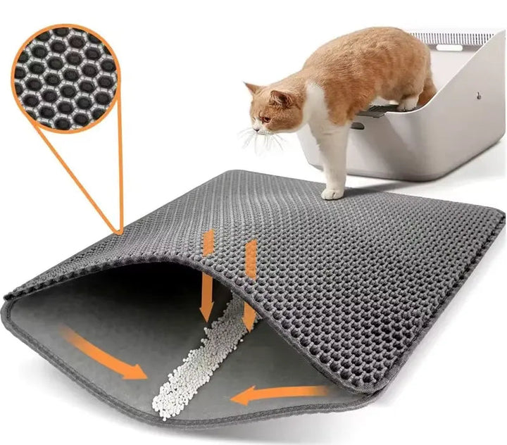 Kattlådematta i mjukt material för rena golv i hemmet