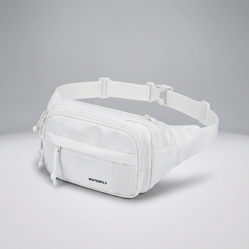 Stilren & praktisk unisex midjeväska med plats för allt. Idealisk som bältesväska eller crossbody.