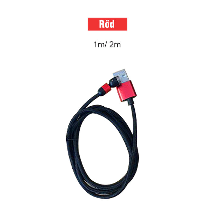 Mått för 3-IN-1 magnetisk kabel: 1m och 2m längder.