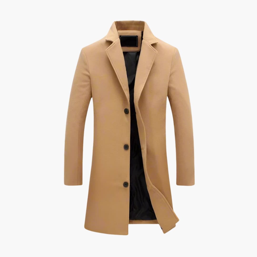 Svart elegant herrrock i stilren design, perfekt för herrmode business och vardag.