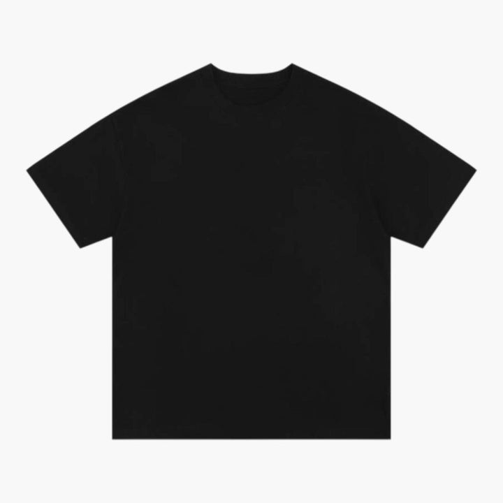 Baksidan av en blå herr t-shirt med rund hals. Ergonomisk passform, kortärmad design för maximal komfort och rörelsefrihet.