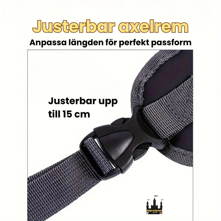 Husdjursslingväska svart, bärsele för små hundar & katter. Komfortabel, portabel reseväska.
