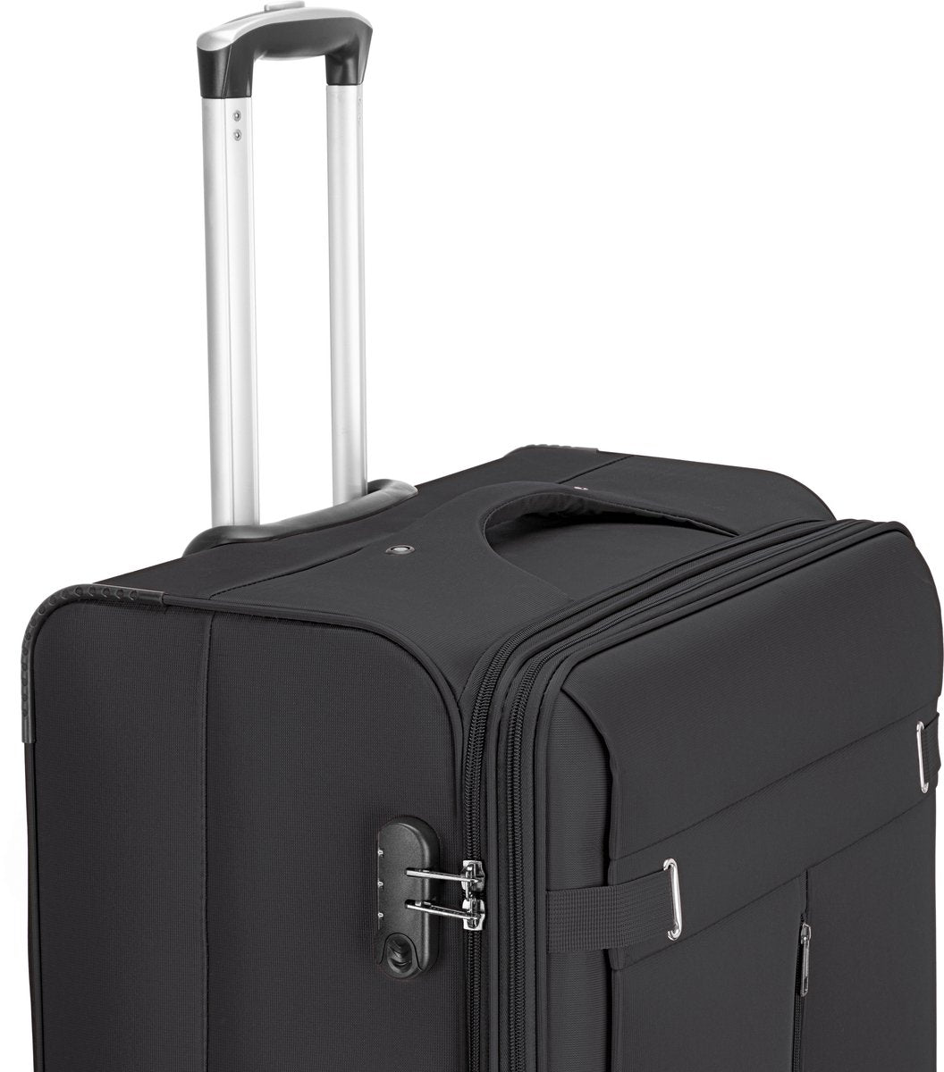 Röd handbagageväska Porto, lättviktig design med robust TSA-lås, idealisk för kortresor.