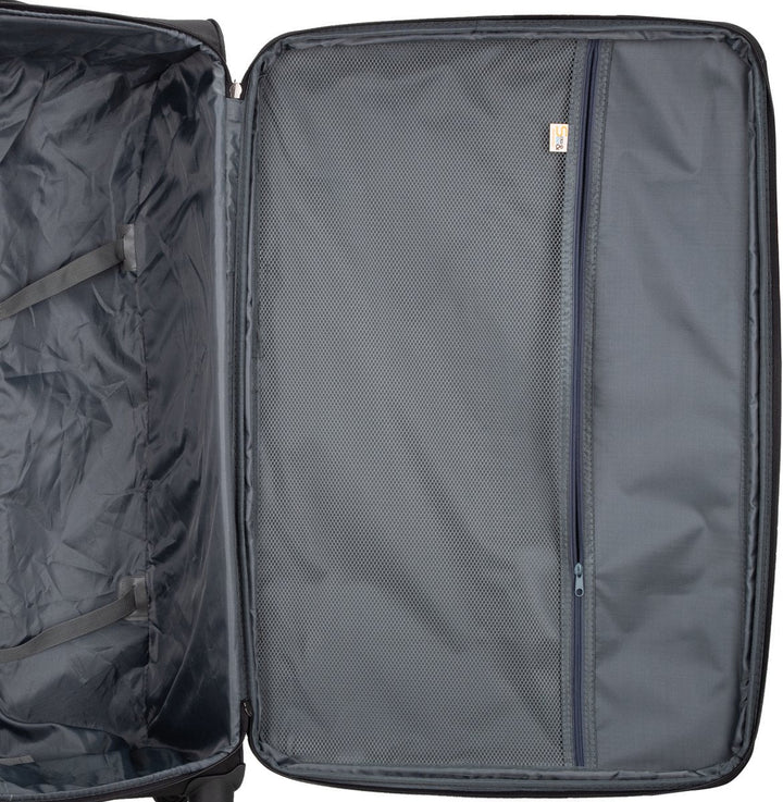 Handbagageväska Porto med ultralätta 360-hjul och TSA-lås i grått, för enkel manövrering.