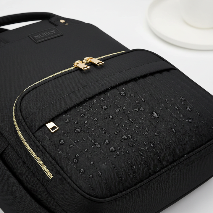 Praktisk svart vardagsryggsäck FlexiBackpack med organiserare för enkel förvaring av allt, perfekt för jobb.