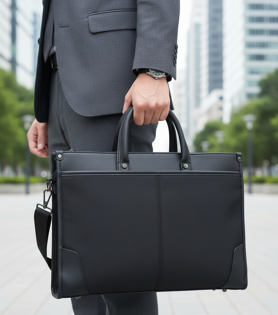 Svart stilren DocuCarry dokumentväska för professionell användning, perfekt för kontoret med laptopfack.