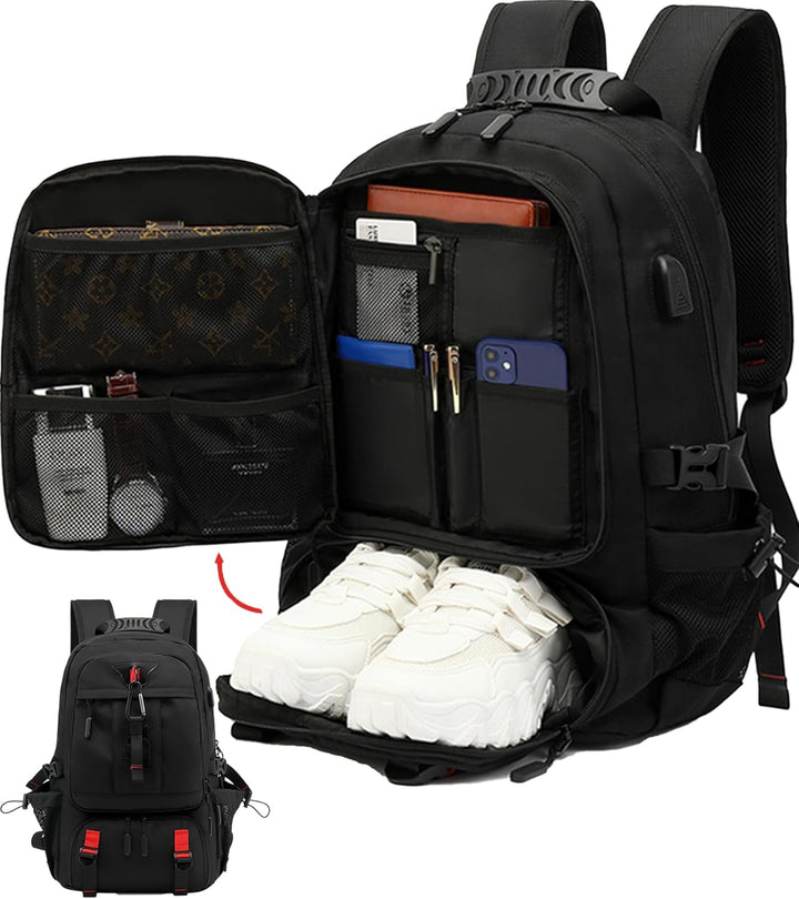 Stor kapacitet unisex ryggsäck, idealisk som weekendväska & handbagage. Organiserade fack för packning.