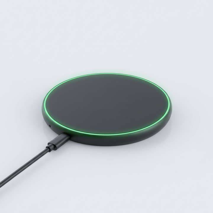 Kraftfull 30W universell trådlös laddare med avancerad Qi-teknik för optimal snabbladdning.
