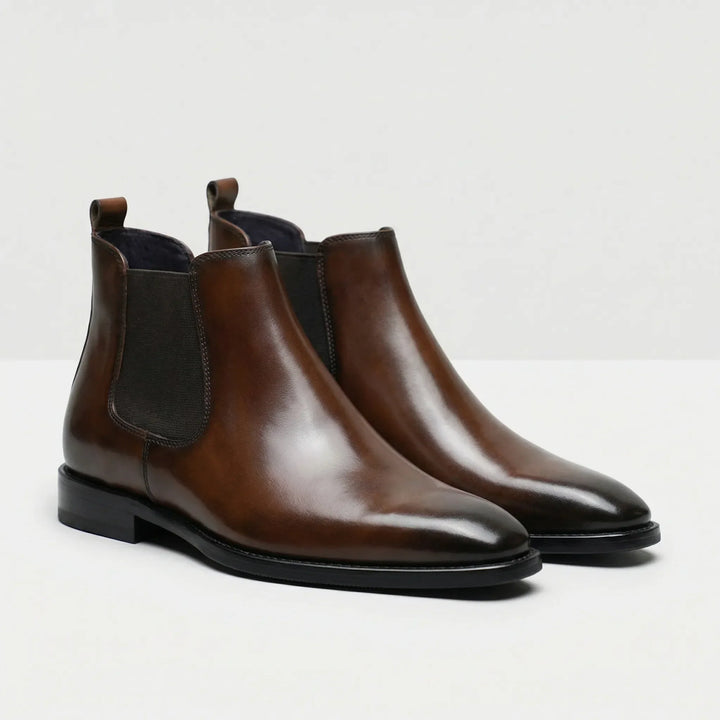 Stilrena herr chelseaboots ankelstövlar, bekväma slipon skor för en elegant vardagslook.
