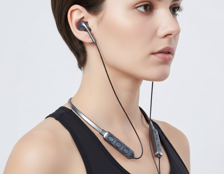 Trådlösa bluetooth hörlurar med brusreducering och lång batteritid för en oavbruten lyssnarupplevelse.