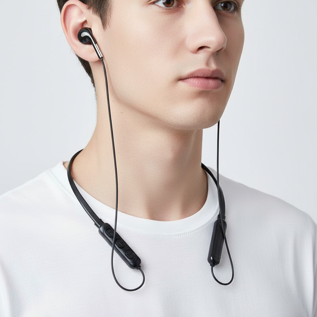 Stilrena trådlösa hörlurar för musik och samtal, med in-ear design och tålig konstruktion för daglig användning.