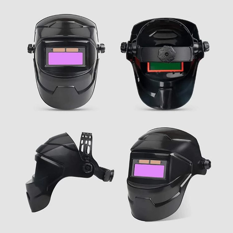 Svetsmask med automatisk mörkläggning, lätt solcellsdriven, förbättrad ventilation och nackkomfort.