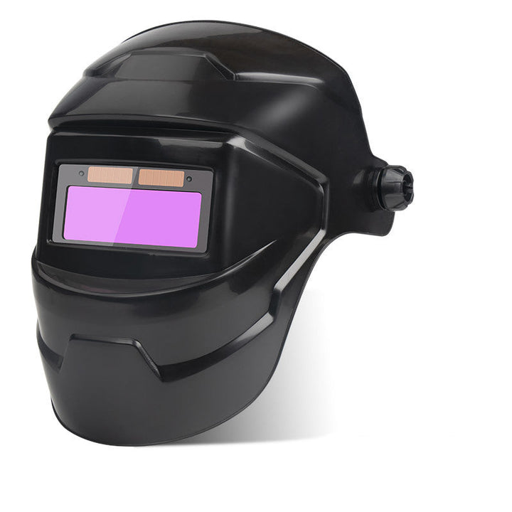 Svetsmask med automatisk mörkläggning, lätt solcellsdriven, förbättrad ventilation och nackkomfort.