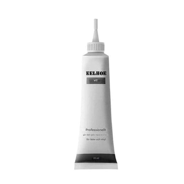 Vit läderreparationsgel i tub om 20 ml