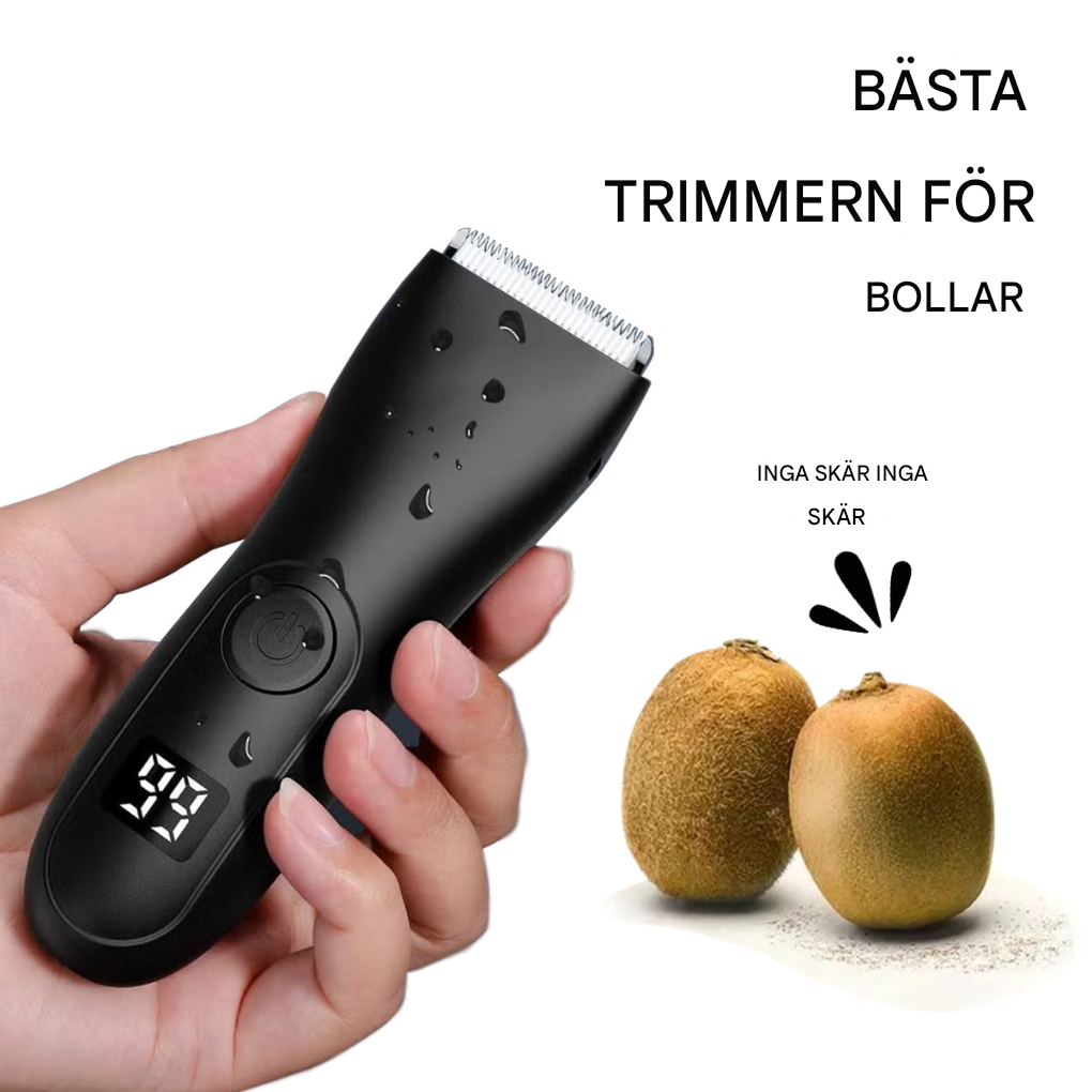 Precisionstrimmer för kroppen med digital display och ergonomiskt grepp