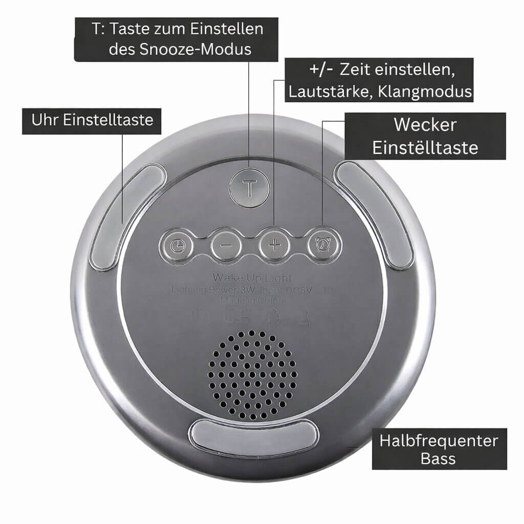 Mångsidig ljuslampa med alarmfunktion och stämningsfullt sken