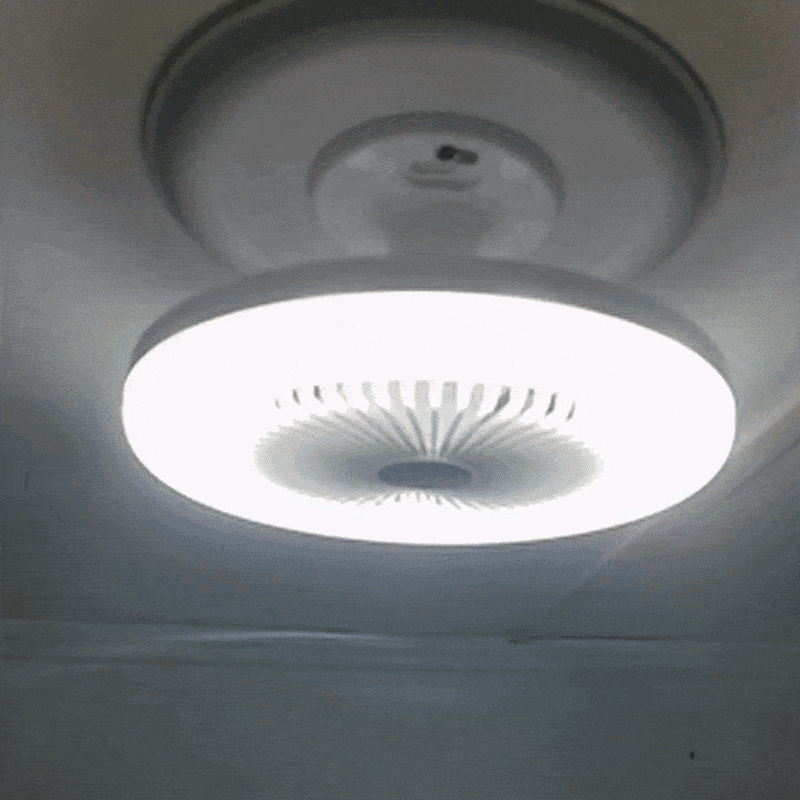 Takfläkt med LED-lampa monterad i taket [[lstfy-media:2]]